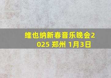 维也纳新春音乐晚会2025 郑州 1月3日